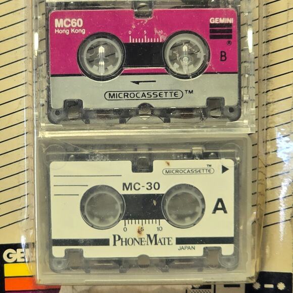 Gemini Industries & Phone-Mate Microcassette MC 60 & MC 30 Recording Device Tape - Picture 2 of 4